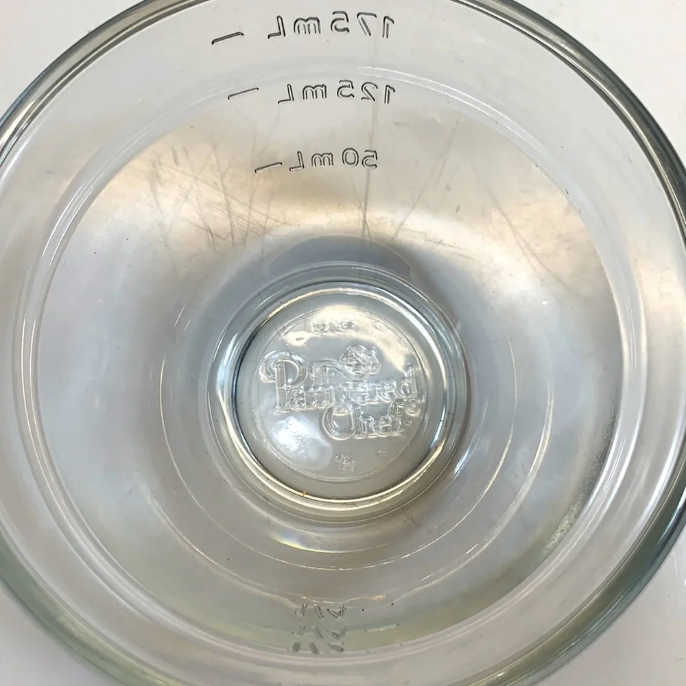 Pampered Chef measuring cup prep bowl tempered glass